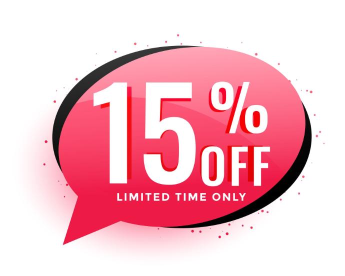 oferta del 15%