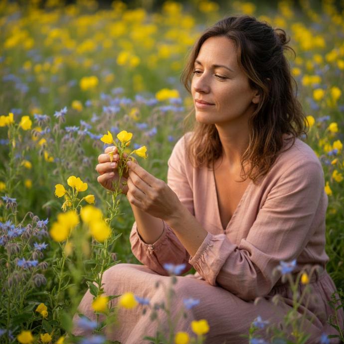 Perlas de Aceite de Onagra y Borraja 720 mg Equilibrio hormonal, piel, articulaciones y bienestar femenino  Las Perlas de Aceite de Onagra y Borraja 720 mg combinan dos de las fuentes naturales más ricas en ácidos grasos esenciales (AGE), especialmente en ácido gamma-linolénico (GLA), un nutriente clave para la producción de prostaglandinas, hormonas reguladoras de múltiples funciones del organismo.  Esta fórmula sinérgica está diseñada para apoyar el equilibrio hormonal femenino, aliviar los síntomas premenstruales, mejorar la salud de la piel, el cabello y las uñas, y contribuir al bienestar articular, circulatorio e inmunológico.   Es un suplemento especialmente indicado para mujeres que desean un apoyo natural frente a SPM, endometriosis, quistes de ovario, caída del cabello, piel seca, inflamación y problemas circulatorios.  Beneficios principales Equilibrio hormonal y síndrome premenstrual: el GLA y el ácido linoleico de la onagra y la borraja son esenciales para la producción de prostaglandinas, ayudando a regular estrógenos y progesterona. Esto favorece un ciclo menstrual más estable y contribuye a reducir síntomas del SPM como retención de líquidos, hinchazón, dolor mamario, cambios de humor y cólicos.   Apoyo en quistes de ovario, endometriosis y menopausia: gracias a su acción reguladora sobre la inflamación y la actividad hormonal, esta combinación es un complemento natural útil para mujeres con quistes ováricos, endometriosis o molestias de la menopausia, ayudando a disminuir inflamación, dolor y desequilibrios hormonales.   Piel, cabello y uñas saludables: los ácidos grasos esenciales contribuyen a mantener la hidratación y elasticidad de la piel, reduciendo sequedad, eccema e irritaciones. Además, ayudan a fortalecer las uñas quebradizas y a disminuir la caída del cabello, mejorando el aspecto general de la piel y los anexos cutáneos.   Articulaciones, inflamación y sistema circulatorio: el GLA tiene una acción moduladora de la inflamación que resulta beneficiosa en artritis, dolores articulares y musculares y procesos inflamatorios crónicos. Al mismo tiempo, favorece la salud vascular, siendo útil como apoyo en varices, flebitis, hemorroides e hipertensión.   Apoyo digestivo, inmunológico y antioxidante: puede ser beneficioso en trastornos digestivos inflamatorios como colitis y enfermedad de Crohn, así como en alergias y alteraciones de la respuesta inmunitaria. La vitamina E natural protege las células frente al daño oxidativo y mantiene la estabilidad y eficacia de los aceites.    Presentación y composición  Formato: Frascos de 110, 220 o 450 perlas de 720 mg   Por perla:  Aceite de Onagra (Oenothera biennis) – 250 mg   Aceite de Borraja (Borago officinalis) – 250 mg   Vitamina E natural (d-alfa tocoferol acetato) – 2,5 mg (25% CDR)  Cobertura: gelatina y glicerina  Aceites obtenidos por primera presión en frío para conservar intactos sus principios activos.  ¿Por qué elegir Onagra y Borraja 720 mg?  Porque aporta una de las combinaciones naturales más ricas en GLA, el ácido graso clave para:   Regular hormonas  Reducir inflamación  Mejorar piel, cabello y uñas  Aliviar SPM, endometriosis y quistes  Apoyar articulaciones y circulación 👉 Un complemento natural completo para el bienestar femenino, la piel y el equilibrio del organismo.   💡 Meta descripción SEO: Perlas de Onagra y Borraja 720 mg. Ricas en GLA para equilibrar hormonas, aliviar síndrome premenstrual, mejorar piel, cabello y uñas, y apoyar articulaciones y circulación de forma natural.   🔑 Palabras clave SEO optimizadas: perlas onagra y borraja, onagra y borraja cápsulas, aceite de onagra y borraja, GLA suplemento, onagra borraja hormonas, onagra borraja síndrome premenstrual, onagra borraja endometriosis, onagra borraja piel, onagra borraja caída del cabello, suplemento hormonal natural
