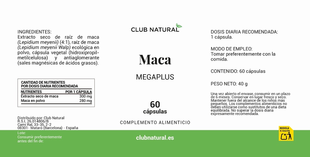 Maca Andina MEGAPLUS - Fertilidad, libido
