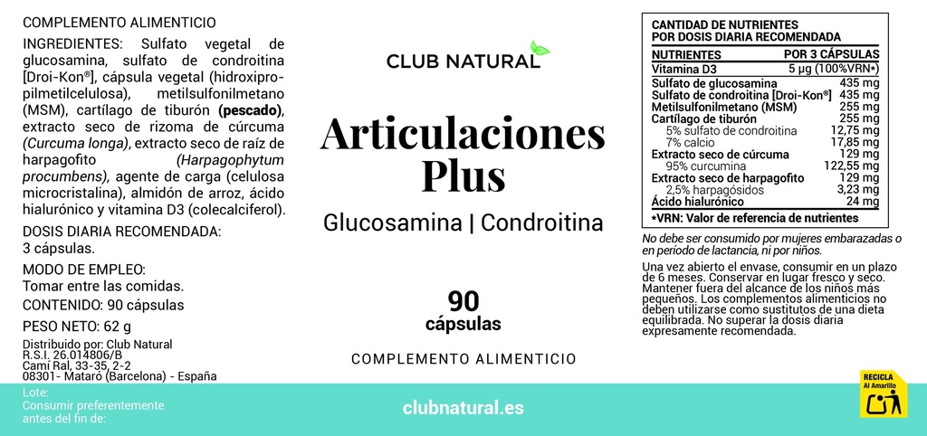 Articulaciones PLUS 90 cápsulas