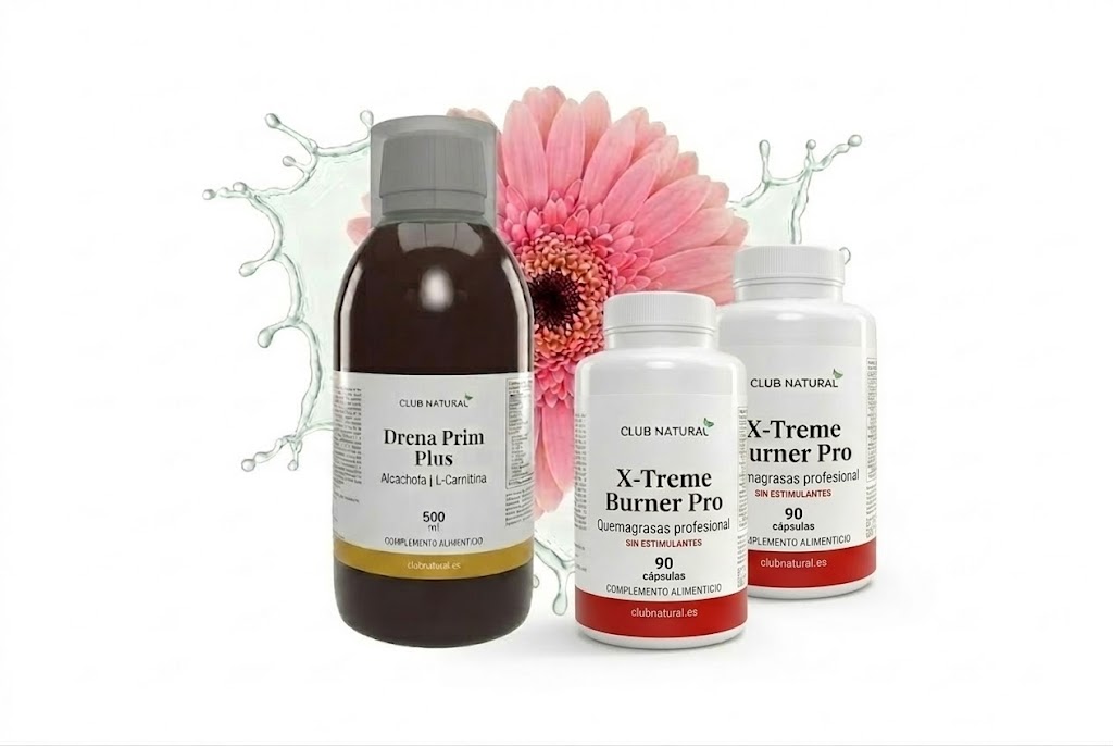 PACK CONTROL DE PESO PLUS 1ud. Drena Prim PLUS 500ml (Drenante y Detox) + 2ud. Quemagrasas PRO 90cáps