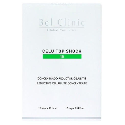 [B-046/12X10] CELU TOP SHOCK -46-(ampollas concentradas reductor celulitis) 12amp x 10ml