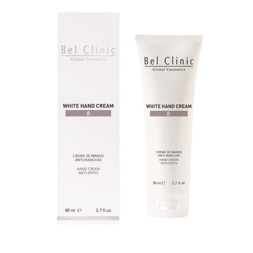 [B-008/80] WHITE HAND CREAM -8- (crema MANOS manchas, arrugas, hidratante) 80ml