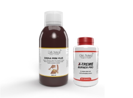 PACK ADELGAZA - 1ud. Drena Prim PLUS 500ml + 1ud. Quemagrasas PRO 90cáps