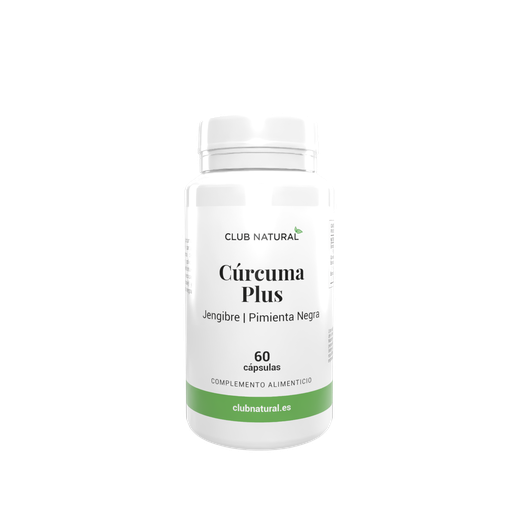 [CURCU60] Cúrcuma PLUS 60 cápsulas - con Jenjibre y Pimienta Negra - Antiinflamatorio natural muy potente