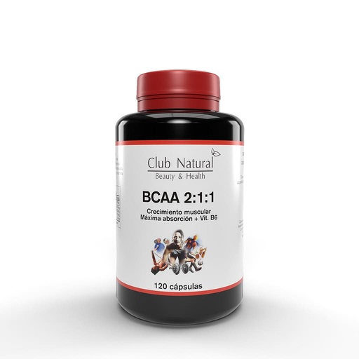 BCAA's 2:1:1 120 Cápsulas con Vitamina B6
